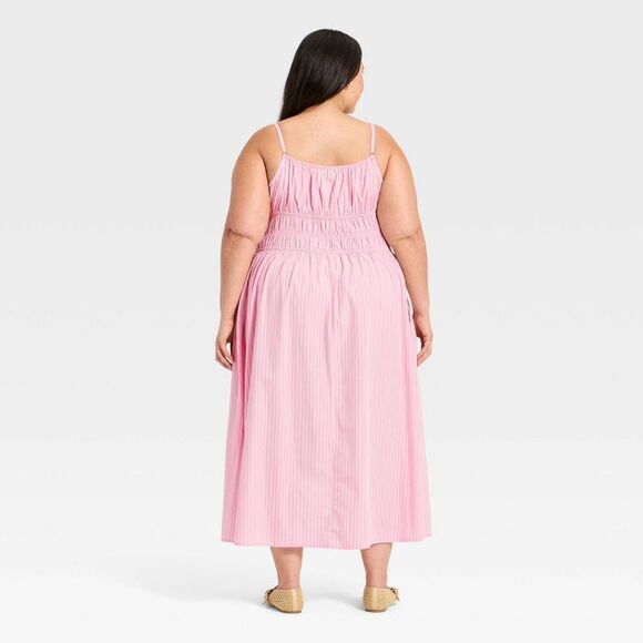 Universal Thread - Women's Sleeveless Smocked Midi Sundress - Univers Pink - Picture 2 of 3